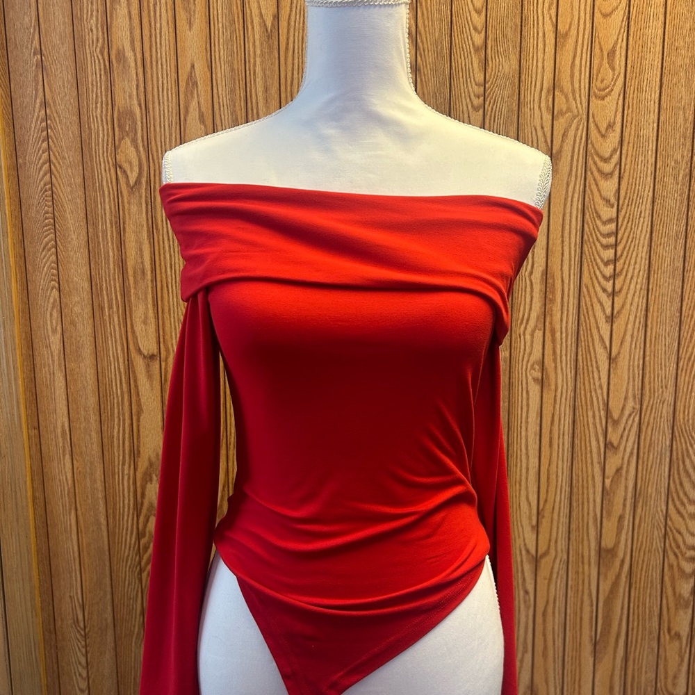 Amazon Women's Off-Shoulder Red Top